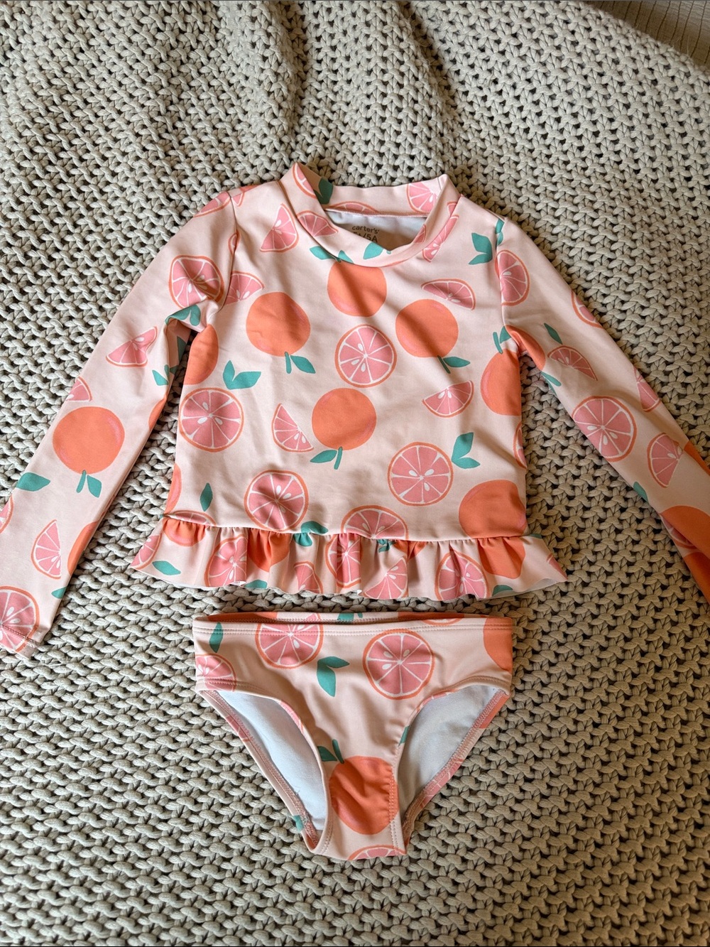 Carter’s toddler girls rash guard bathing suit